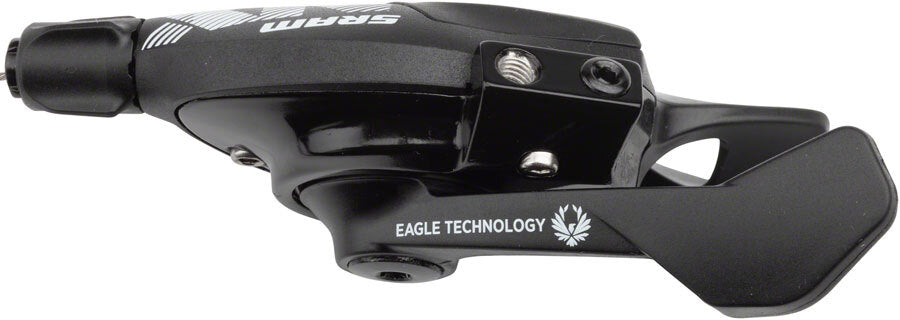 SRAM NX Eagle 12-speed trigger shifter in black with Eagle Technology branding