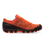 On Cloudventure men's trail running shoe in orange and black colorway