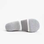 Experia Light Cushion Low-Cut Sock bottom view in Night Grey with stripe detail