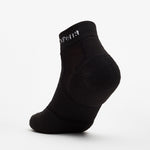 Black Experia ankle sock with brand logo on clean white background