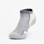 Experia Light Cushion Low-Cut sock in Night Grey with white mesh side panel
