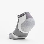Experia Light Cushion Low-Cut sock in Night Grey shown from rear angle