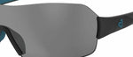Ryders Eyewear Fitz sunglasses with matte black frame, blue accents, and grey lens