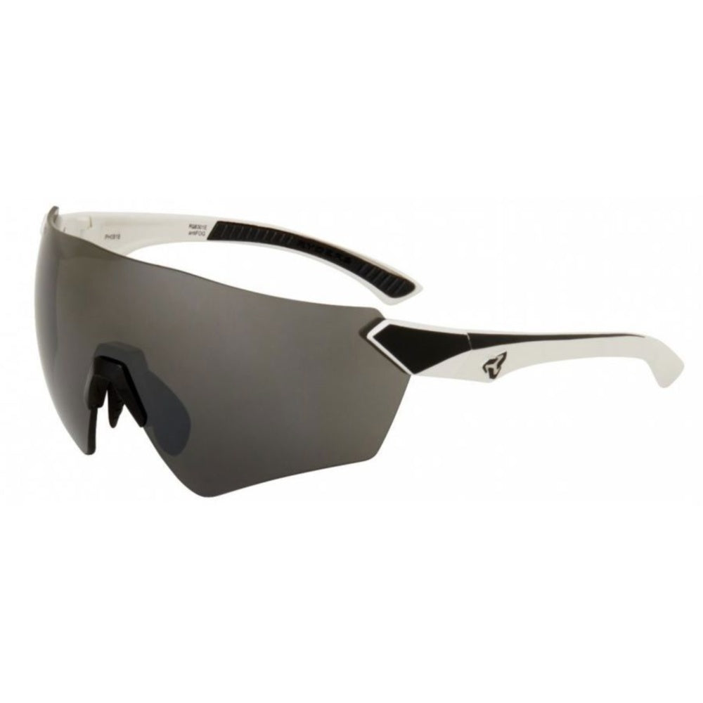 Ryders Eyewear Main antiFOG sunglasses with white black frame and grey mirror lens