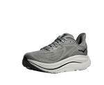 Hoka Clifton 10 men's running shoe in galactic grey colorway with white sole