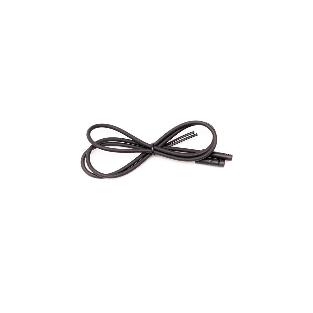 Black Specialized speed sensor cable with connectors on white background