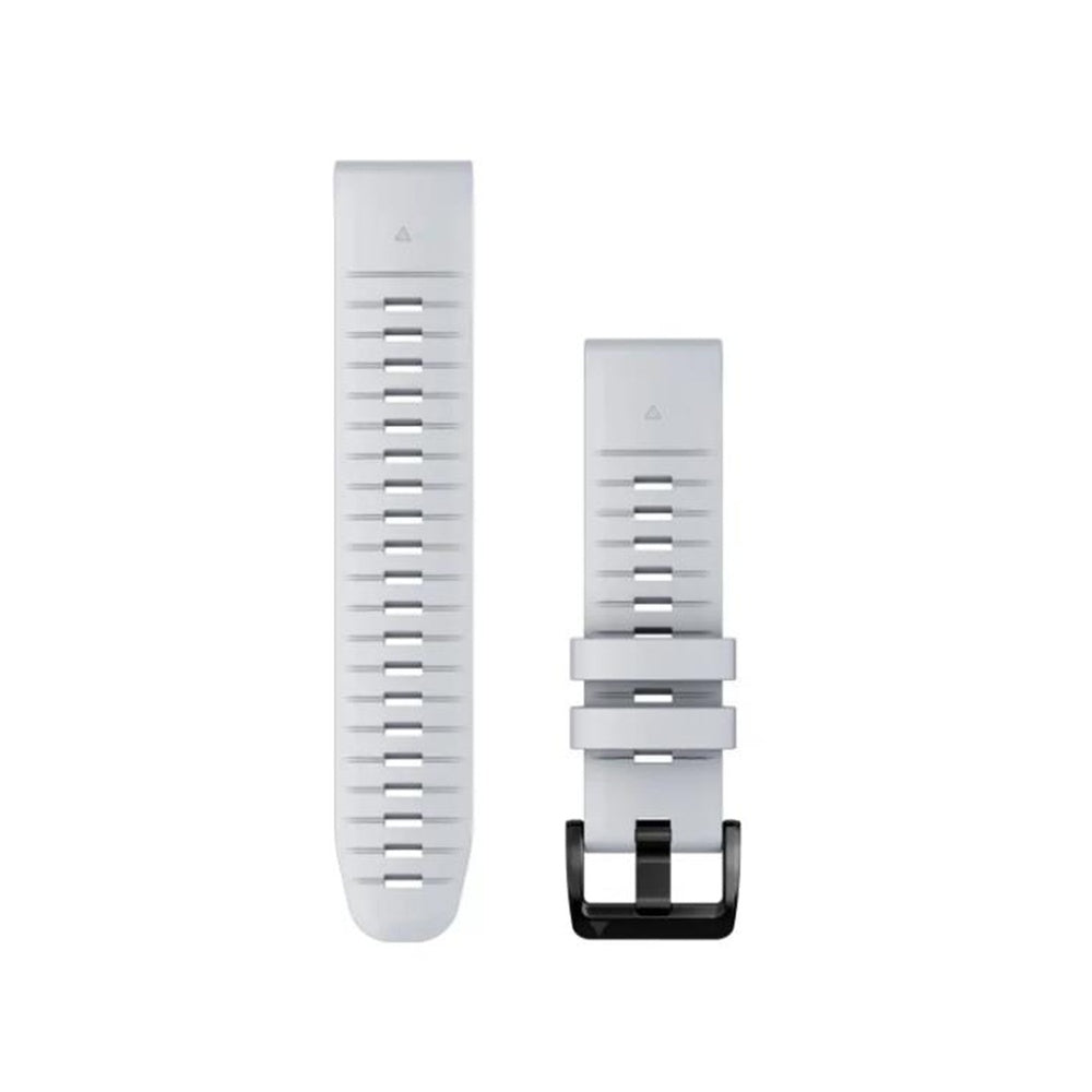 Garmin QuickFit 22 watch band in whitestone silicone with black buckle