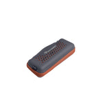 Sea To Summit Pocket Towel in dark grey with orange trim and ventilation holes