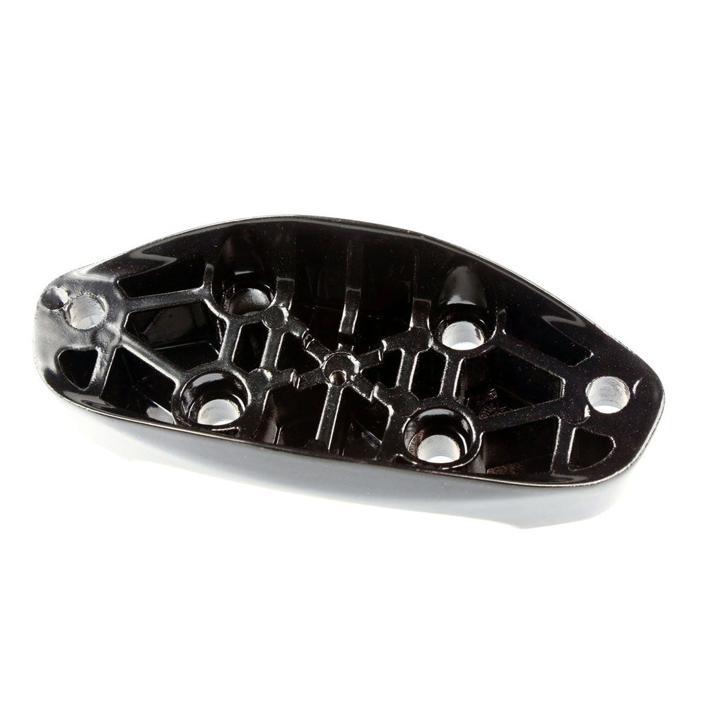Kuat Rear Tray Connector Bracket with Magnet in Black Metallic, bottom view showing lattice structure