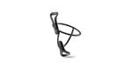 Elite T-Race Carbon water bottle cage in matte black with red accent on white background