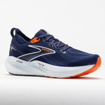 Brooks Glycerin 22 men's running shoe in navy blue with orange details