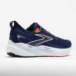 Brooks Glycerin 22 men's running shoe in navy blue with orange details