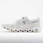 On Cloud 6 white running shoes with signature cloud sole technology