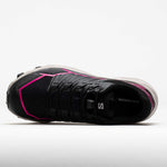 Salomon Thundercross GTX women's running shoe in black with pink accents, top-down view