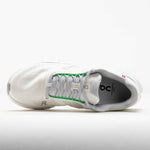 On Cloudsurfer Next women's running shoe in white with gray laces and green accents