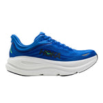 Hoka Bondi 9 men's running shoe in cobalt blue with white sole