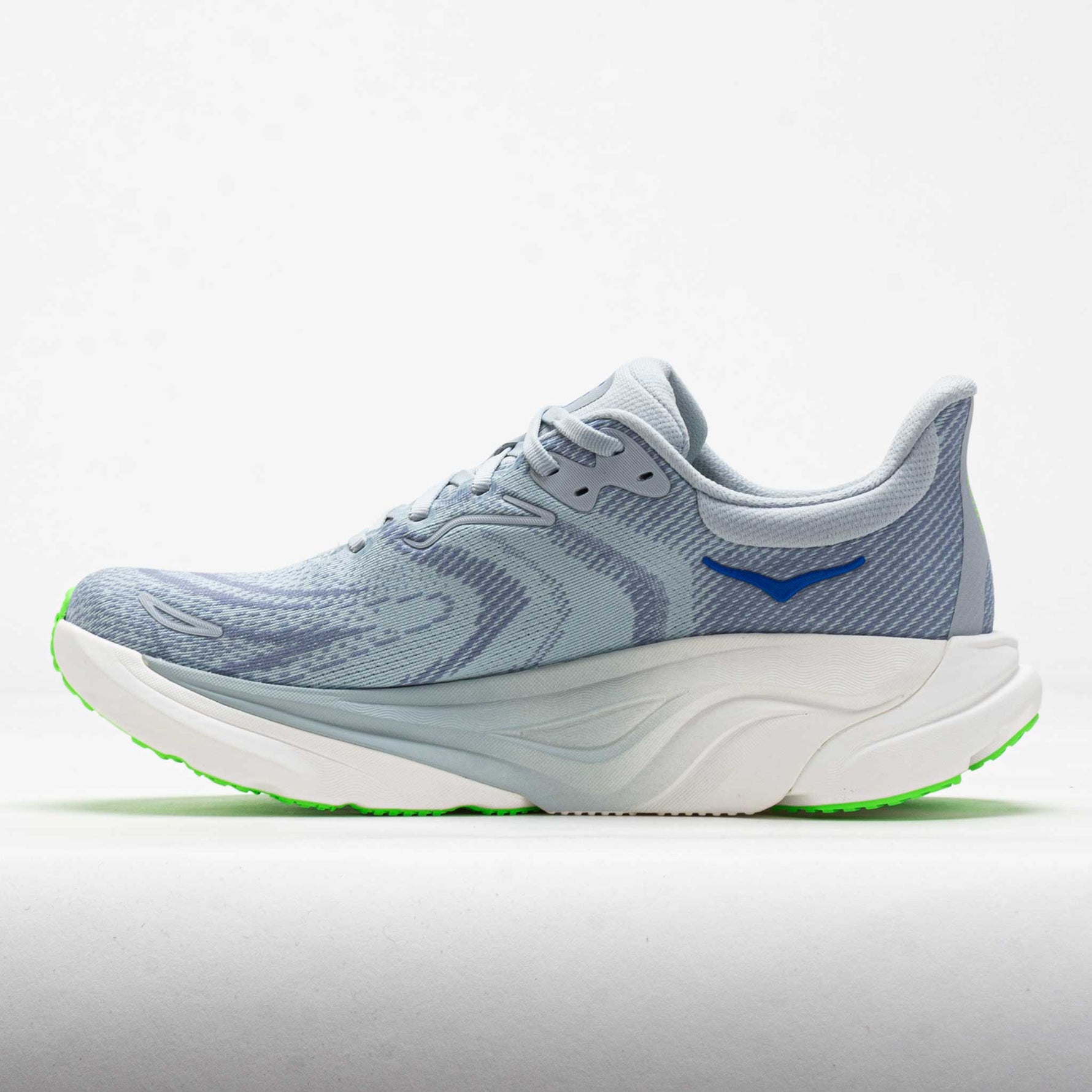 Hoka Arahi 8 men's running shoe in mineral blue colorway with white midsole