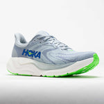 Hoka Arahi 8 men's running shoe in mineral blue with green outsole