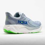 Hoka Arahi 8 men's running shoe in mineral blue colorway with green sole