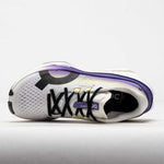 On Cloudboom Max men's running shoe in white with purple accents, top view