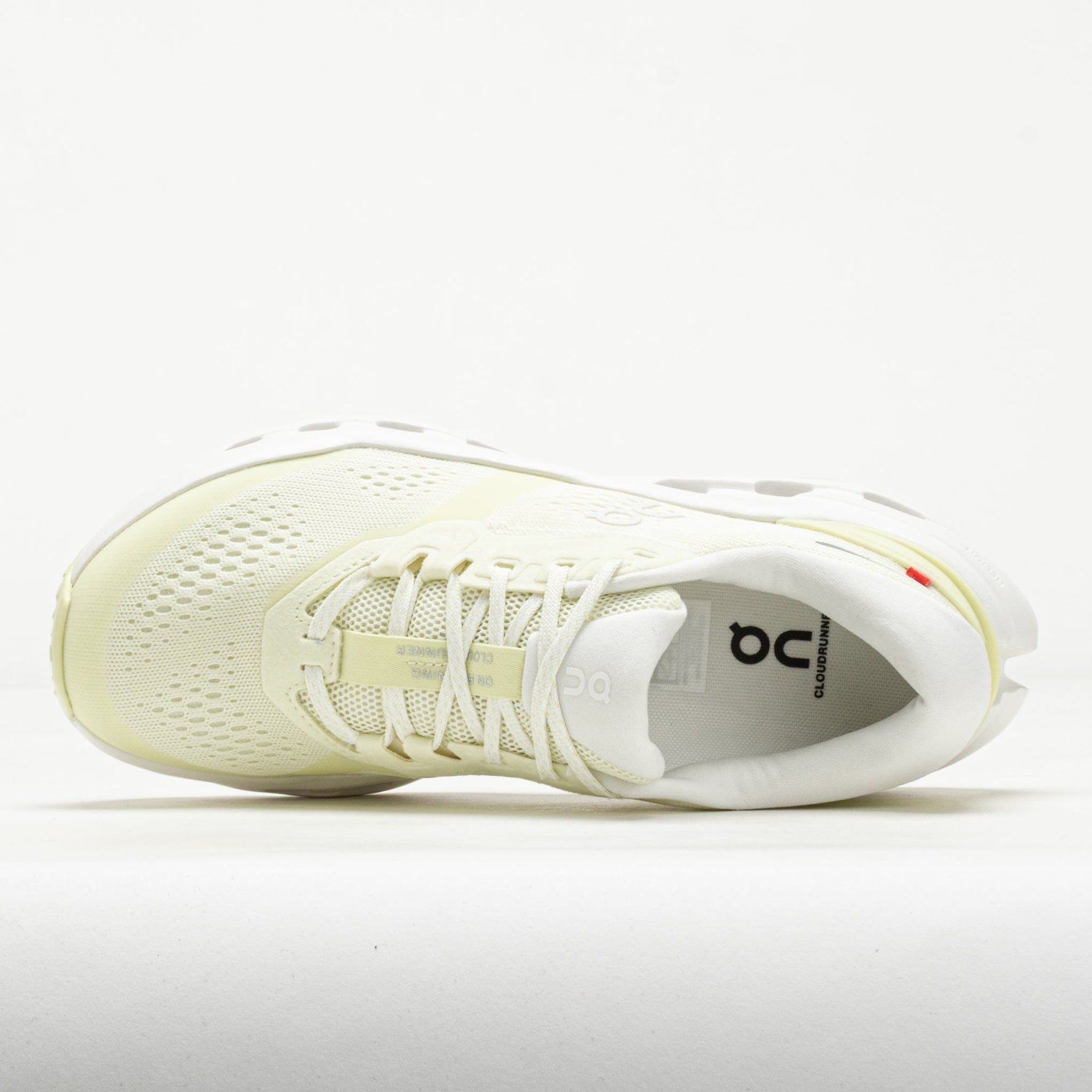 On Cloudrunner 3 women's running shoe in Seedling/Ivory colorway, top-down view showing pale green upper