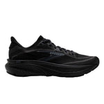 Brooks Ghost 18 running shoes in all black colorway on white background