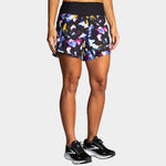 Brooks Chaser 5-inch running shorts in Violet Dash pattern with colorful geometric print
