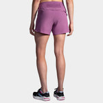 Brooks Chaser 5 inch women's running shorts in violet dash color, back view