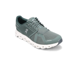 On Cloud 6 men's running shoe in olive green with white CloudTec sole