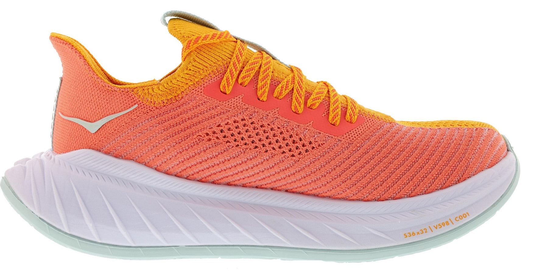 Hoka Carbon X 3 women's running shoe in radiant yellow camellia colorway