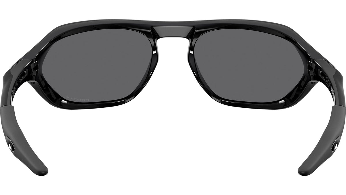 Oakley Cage Jacket sunglasses rear view showing inner frame construction and temple arms detail