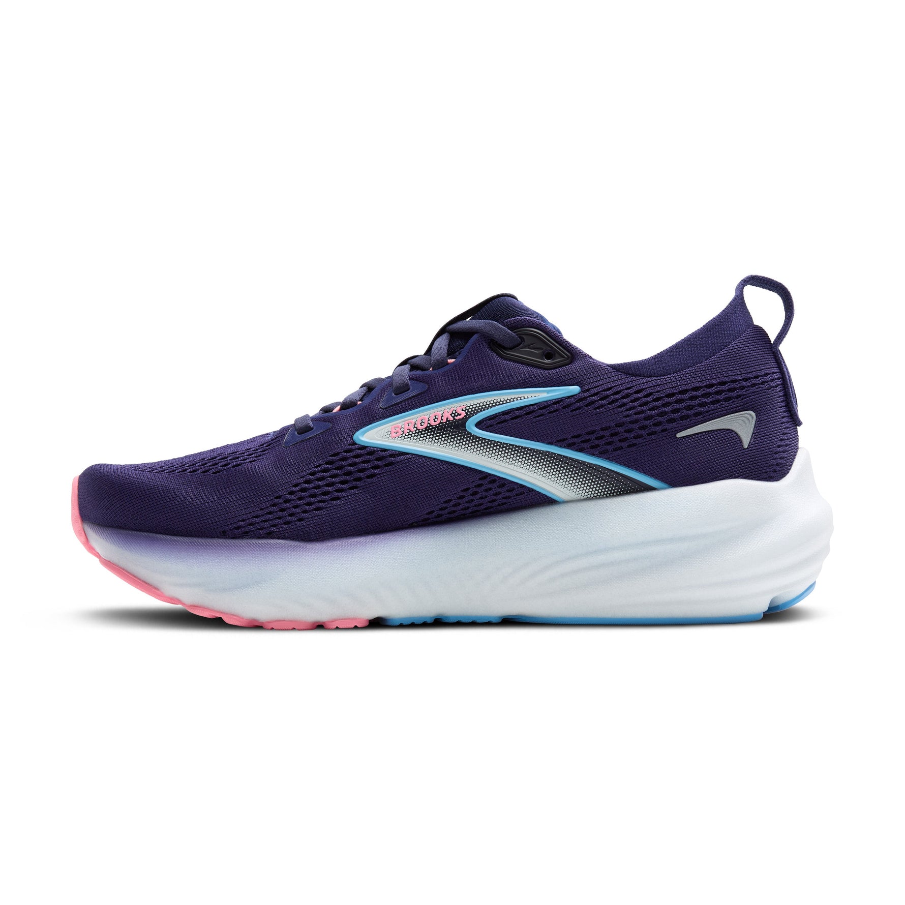 Brooks Glycerin 22 women's running shoe in Blue Ribbon/Peacoat colorway with pink and blue details