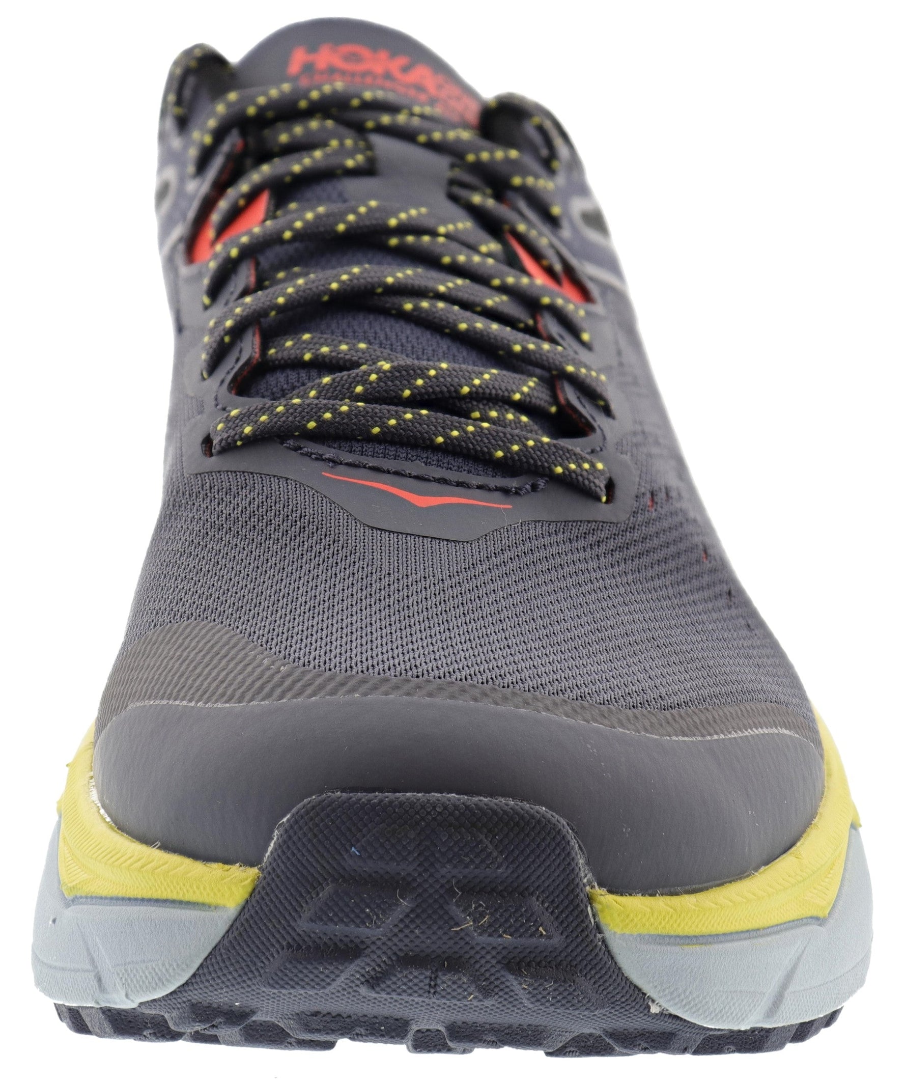 HOKA Challenger ATR 6 men's running shoe in gray with yellow sole