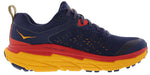 Hoka Challenger ATR 6 men's trail running shoe in navy blue with yellow midsole