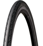 Bontrager T1 black bicycle tire with tread pattern on white background
