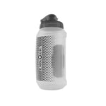 Fidlock Twist Compact 750 clear water bottle with black cap and diamond pattern design