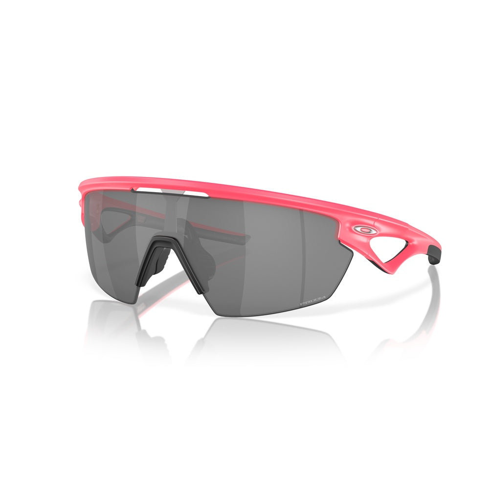 Oakley Sphaera sunglasses in matte neon pink frame with dark gray lenses