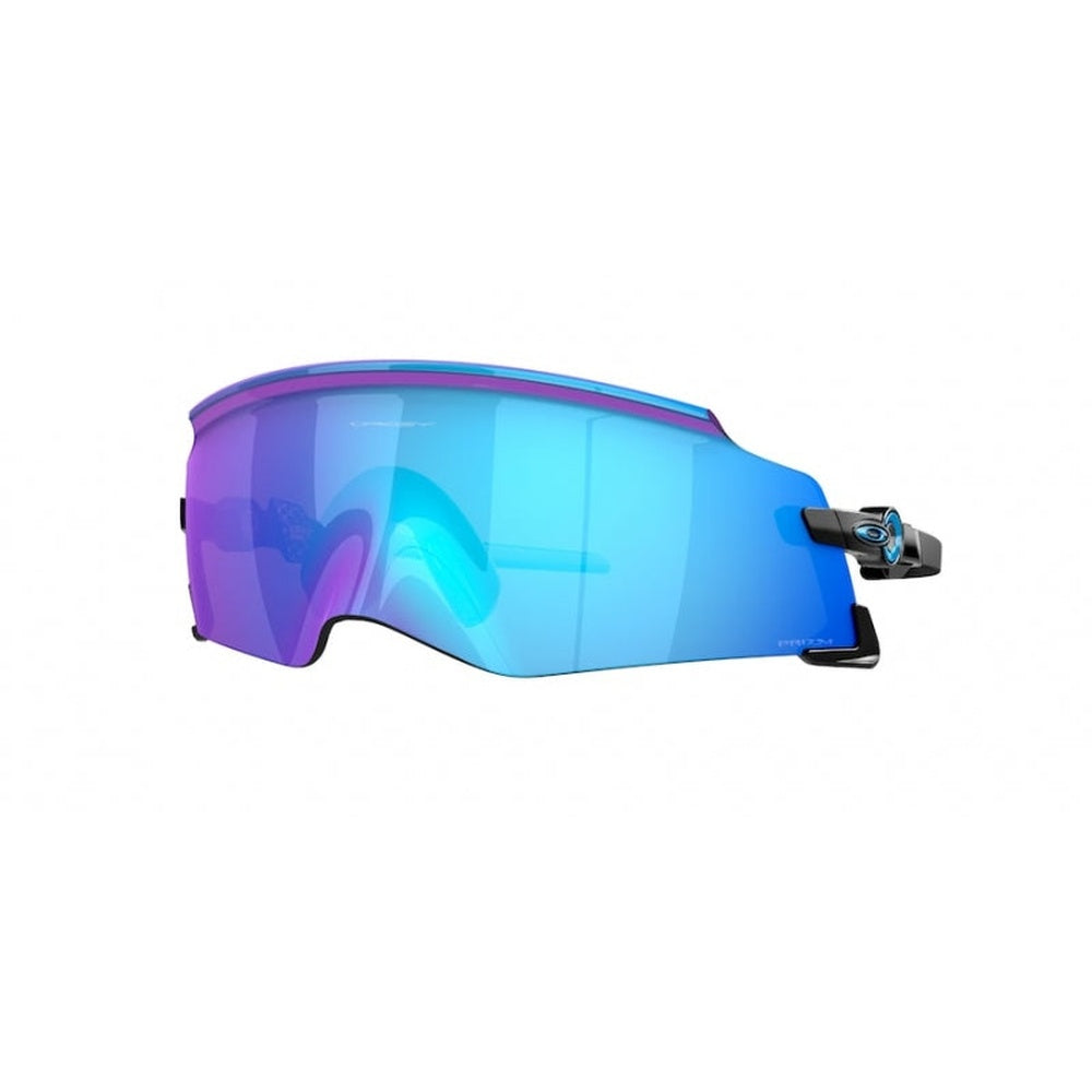 Oakley Kato sunglasses with polished black frame and Prizm Sapphire blue mirror lens