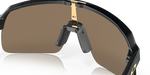 Close-up interior view of Oakley Sutro Lite showing gold nose bridge and nose pad detail