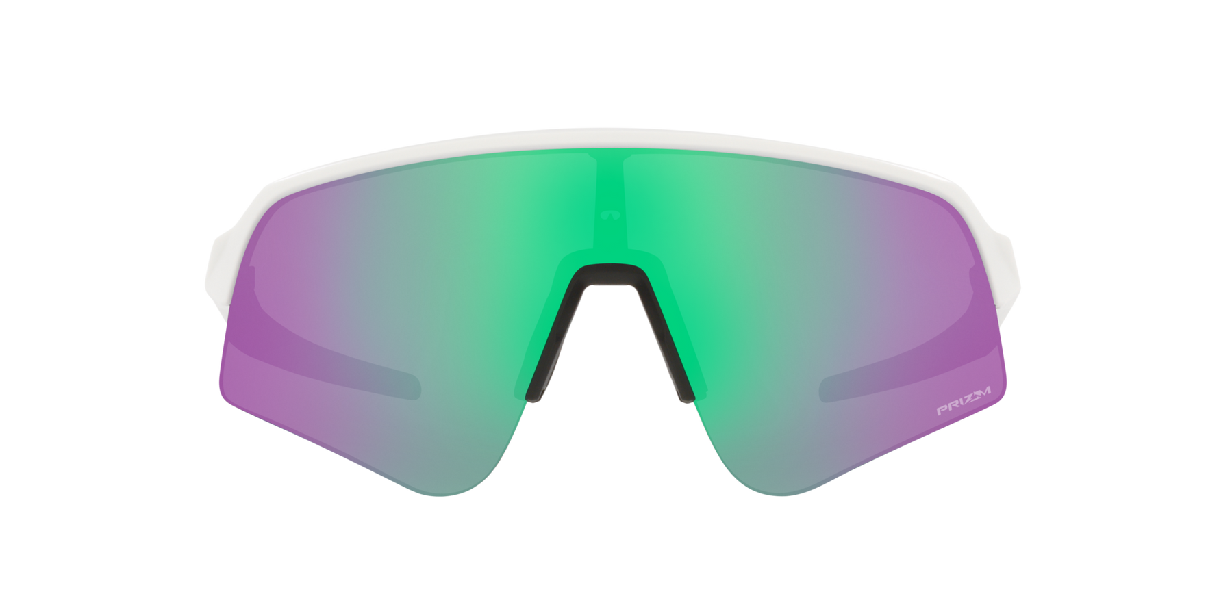 Oakley Sutro Lite Sweep sunglasses in matte white with colorful prizm road lenses