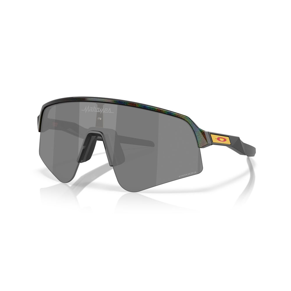 Oakley Sutro Lite Sweep sunglasses in dark galaxy iridescent frame with black lenses