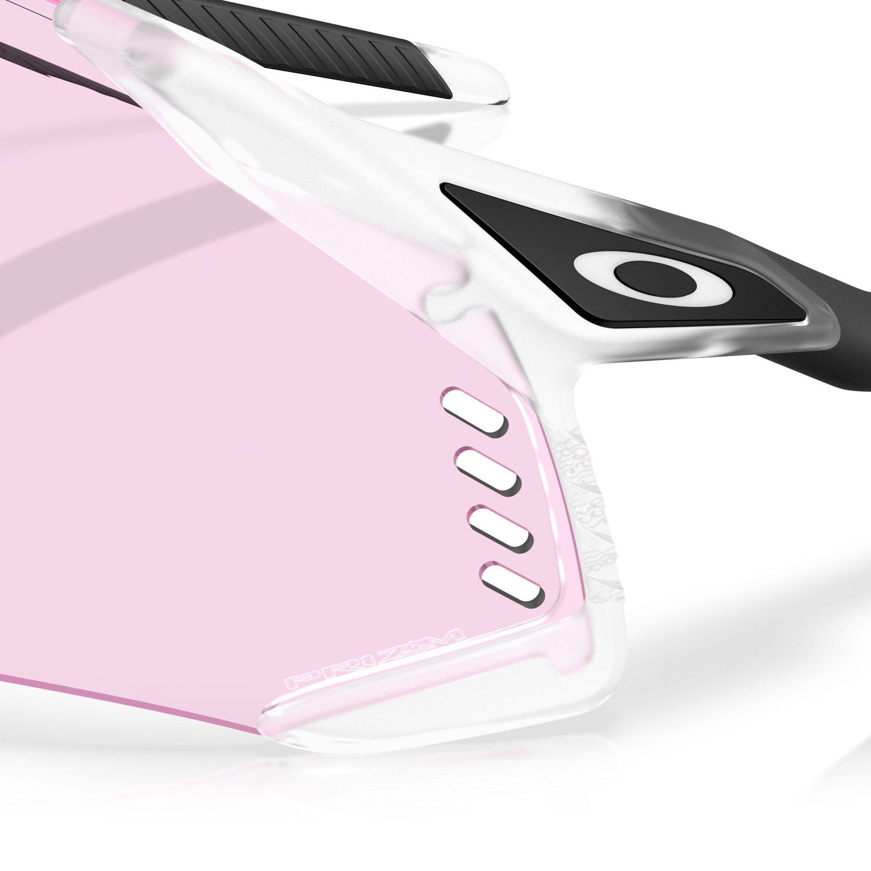 Oakley Velo Kato sunglasses in matte clear frame with pink tinted lens