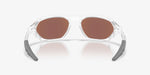 Oakley Cage Jacket sunglasses rear view showing clear frame structure and grey temple tips