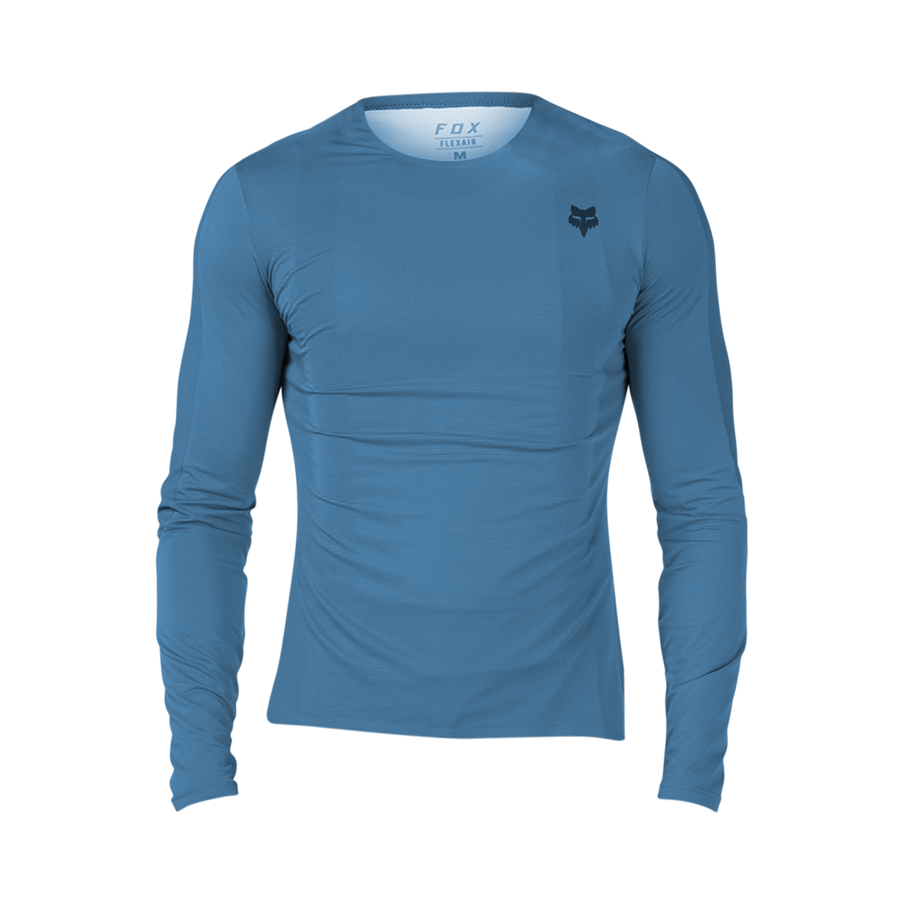Fox Racing Flexair Ascent Long Sleeve Jersey in dark slate blue with fox logo