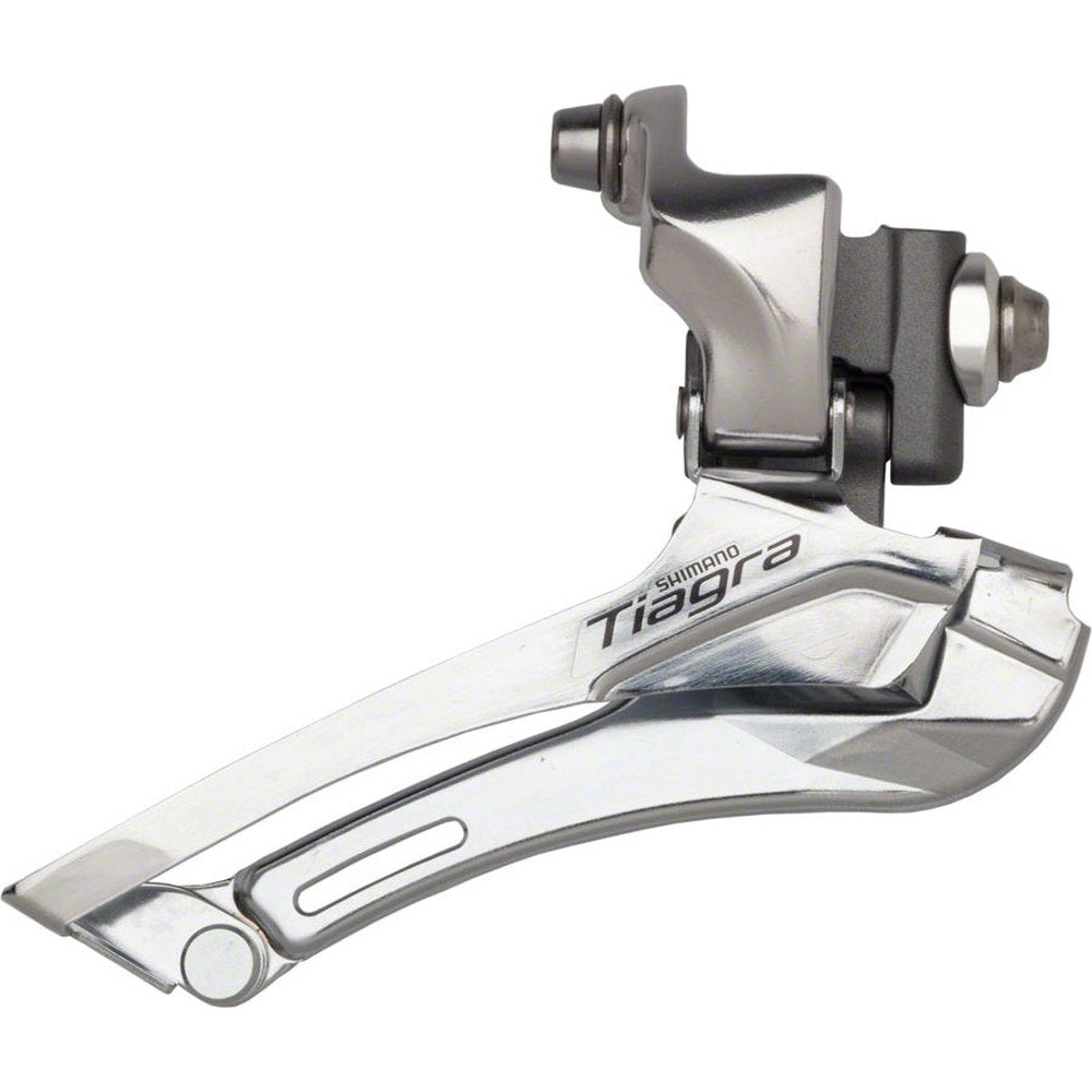 Shimano Tiagra FD-4600 front derailleur with braze-on mount in silver finish