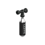Lezyne Control Drive CO2 head inflator in black with silver cartridge