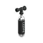 Lezyne Control Drive CO2 inflator head with cartridge in black and silver
