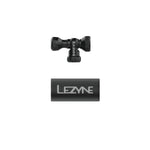 Black Lezyne Control Drive CO2 head with threaded connection and brand logo