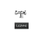 Lezyne Control Drive CO2 head in silver chrome finish with brand logo