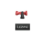 Lezyne Control Drive CO2 head in red and black with clean studio background